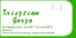 krisztian gorzo business card